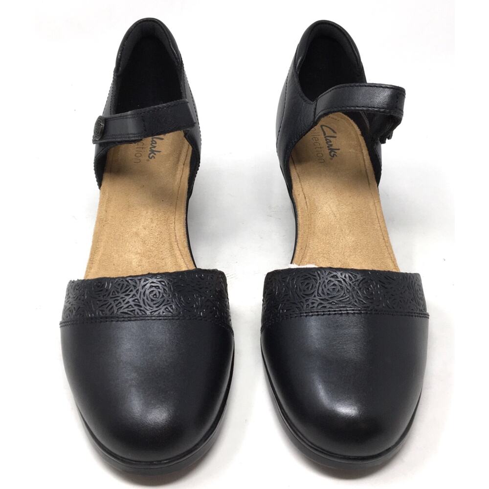 Clarks Collection Emily 2 Ketra Women's Size 8M Black Leather Trouser Shoes - Picture 4 of 7